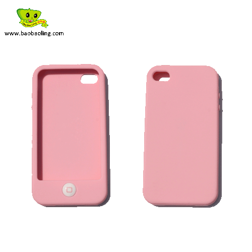宝宝菱iphone4 4S 硅胶手机套 手机壳 浅粉色