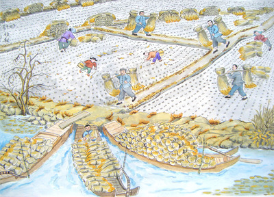 风景画-种田系列:收稻